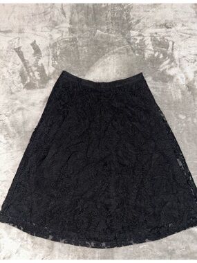 Forever 21 Black Lace Midi Skirt
